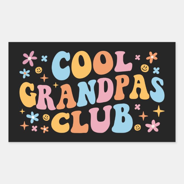 Cool Grandpas Club III Rectangular Sticker (Front)