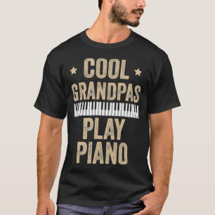 Cool Grandpas Play Piano Piano Gift Pianist Musici T-Shirt