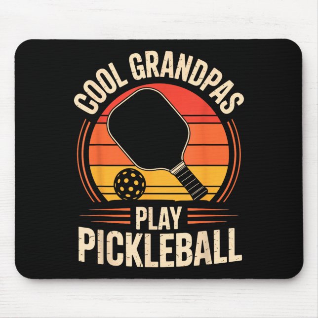 Cool grandpas play pickleball funny pickleball mouse pad (Front)