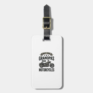 Cool Grandpas Ride Motorcycles Vintage Biker Shirt Luggage Tag