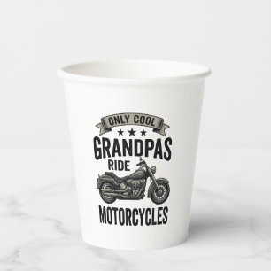 Cool Grandpas Ride Motorcycles Vintage Biker Shirt Paper Cups
