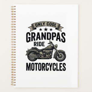 Cool Grandpas Ride Motorcycles Vintage Biker Shirt Planner