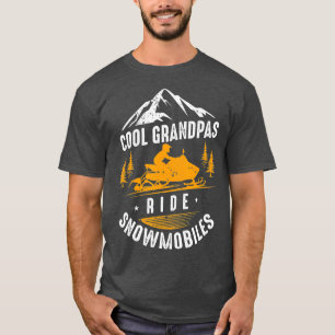 Cool Grandpas Ride Snowmobiles Snowmobile Dad T-Shirt
