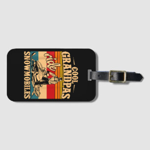 Cool Grandpas rides Snowmobiles Snowmobile Snowmob Luggage Tag