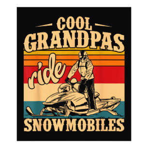 Cool Grandpas rides Snowmobiles Snowmobile Snowmob Photo Print