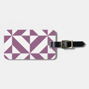 Cool Grape Geometric Deco Cube Pattern Luggage Tag