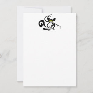 Cool graphic AYE-AYE - Primate - Lemur -Madagascar Invitation
