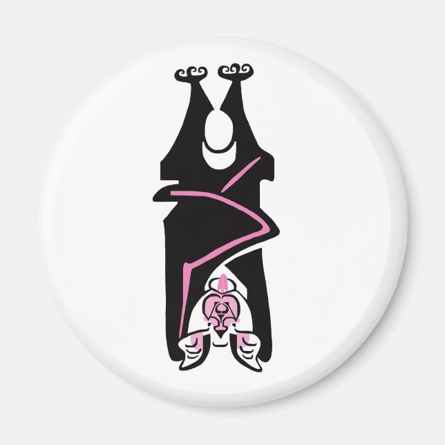 Cool graphic- Black BAT - Halloween- Wildlife  Magnet (Front)