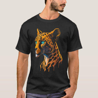 Cool Graphic Cheetah   Leopard Familly Matching T-Shirt