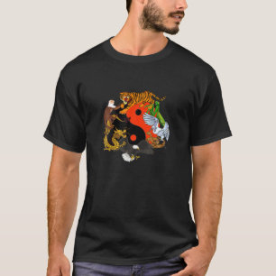 Cool Graphic Design Tiger Head T-Shirt