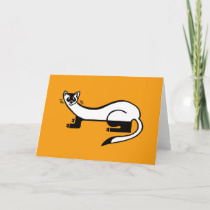 Cool graphic FERRET- Conservation- Wildlife Orange Card