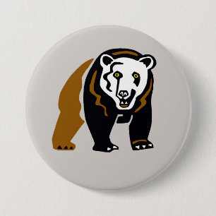 Cool graphic - GRIZZLY bear - Wildlife - Nature- 7.5 Cm Round Badge
