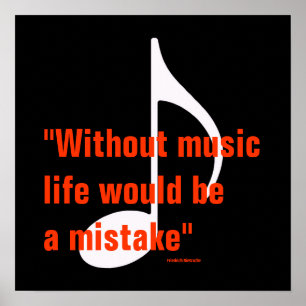 cool graphic musical note design poster