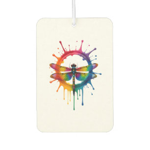 Cool Graphic Tie Dye Sunglasses Dragonfly Illustra Car Air Freshener
