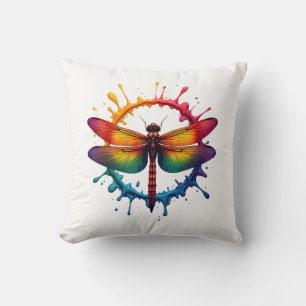 Cool Graphic Tie Dye Sunglasses Dragonfly Illustra Cushion
