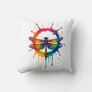 Cool Graphic Tie Dye Sunglasses Dragonfly Illustra Cushion