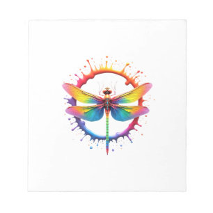 Cool Graphic Tie Dye Sunglasses Dragonfly Illustra Notepad