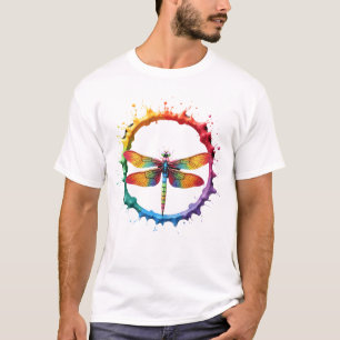 Cool Graphic Tie Dye Sunglasses Dragonfly Illustra T-Shirt