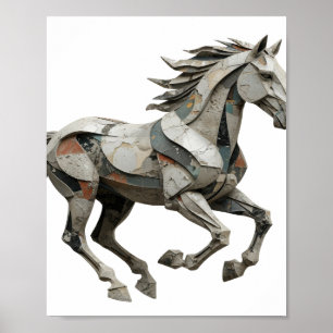 Cool Gray ABSTRACT ART Graphic Design Poster