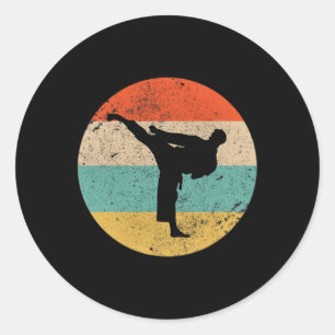 Cool Great Karate Boys' Shotokan Trainers Classic Round Sticker
