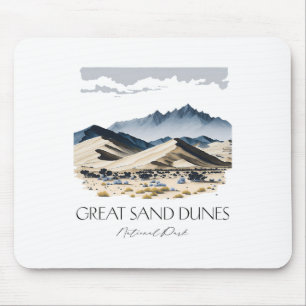 Cool Great Sand Dunes National Park Hiking Waterco Mouse Pad