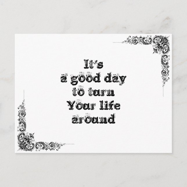 Cool great simple wisdom philosophy tao sentence postcard (Front)