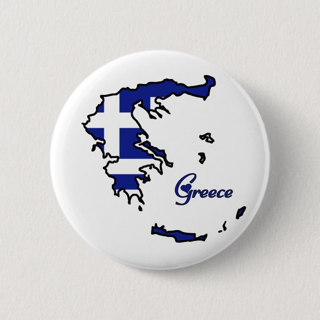 Cool Greece 6 Cm Round Badge (Front)