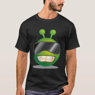 Cool Green Alien Stuntin with Glasses T-Shirt