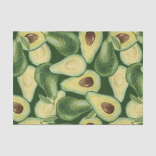 Cool Green Avocado Pattern Tissue Paper