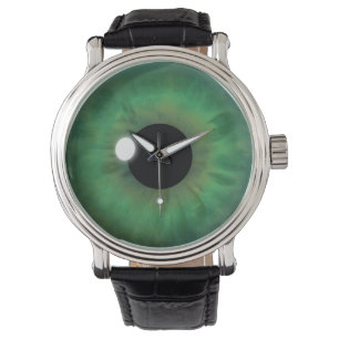 Cool Green Eye Iris Eyeball Custom Wrist Watch