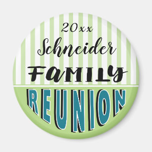 Cool Green Family Reunion Souvenir Keepsake Gift Magnet