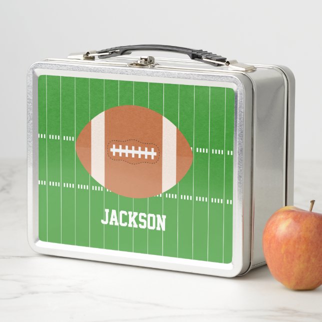 Cool Green Football Field Lunch Box (In Situ)