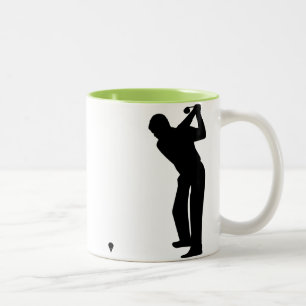 Cool Green Golf Two-Tone Coffee Mug