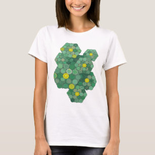 Cool Green GREEN COINS AND STARS Modern Design T-Shirt