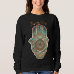 Cool Green Hamsa Hand Personalised Sweatshirt