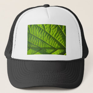 Cool green leafprint trucker hat