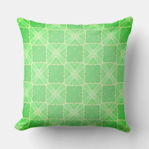 Cool Green Lines and Shapes  Cushion