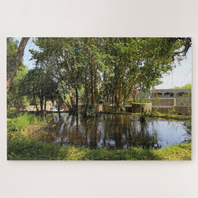 Cool green oasis, Chobe, Botswana, Africa Jigsaw Puzzle (Horizontal)