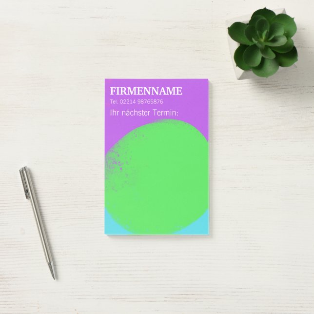 cool green purple sticky note appointment reminder (Office)