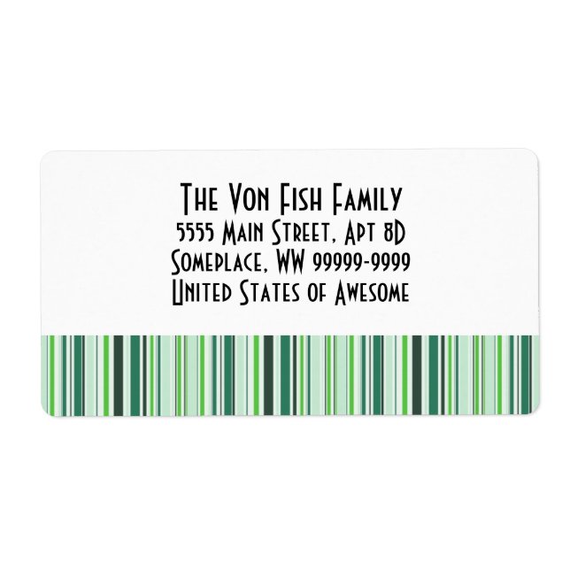 Cool Green Stripes (Front)