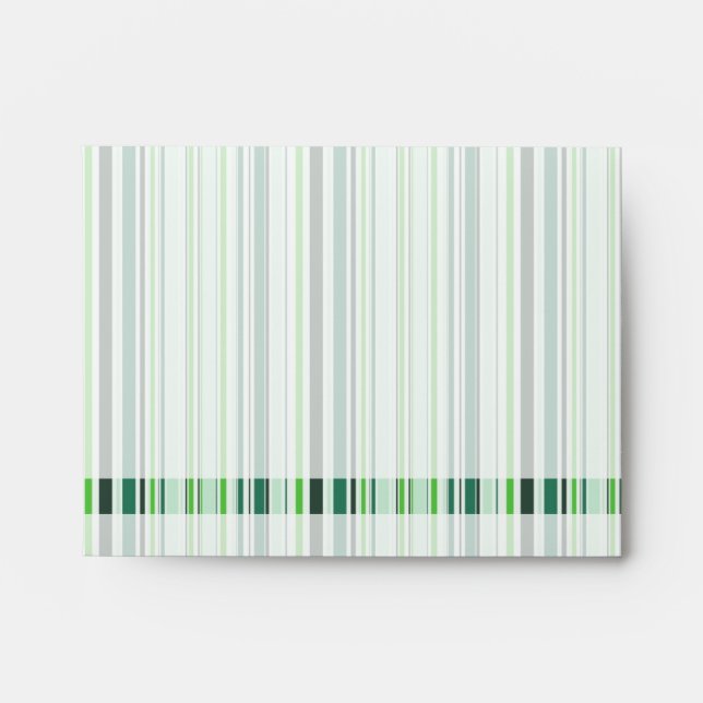 Cool Green Stripes Envelopes (Front)