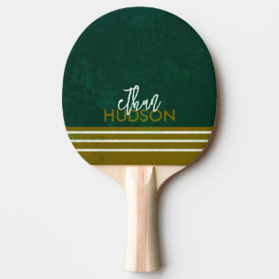 Cool Green Table Tennis Paddle With Name 