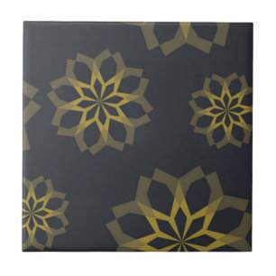 Cool, green, unique, modern trendy flower abstract ceramic tile