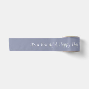 Cool Grey 8C92AC - Custom Message or Blank Satin Ribbon