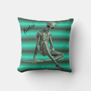Cool Grey Alien Pillow