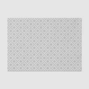 Cool Grey and White Geometric Circles Pattern Tissue Paper