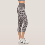 Cool Grey And White Snakeskin Snake Pattern Capri Leggings<br><div class="desc">Cool Grey And White Snakeskin Snake Pattern Capri Leggings</div>