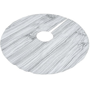Cool grey bamboo wood print brushed polyester tree skirt