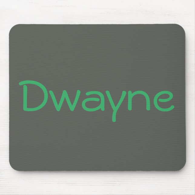 Cool Grey Green Monogrammed Personalised Mouse Pad (Front)