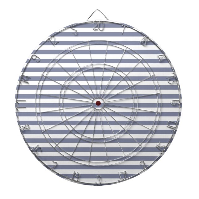 Cool Grey Horizontal Stripes; Striped Dartboard (Front)